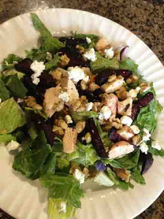 Grilled Beets, Walnuts, and Goat Cheese Salad